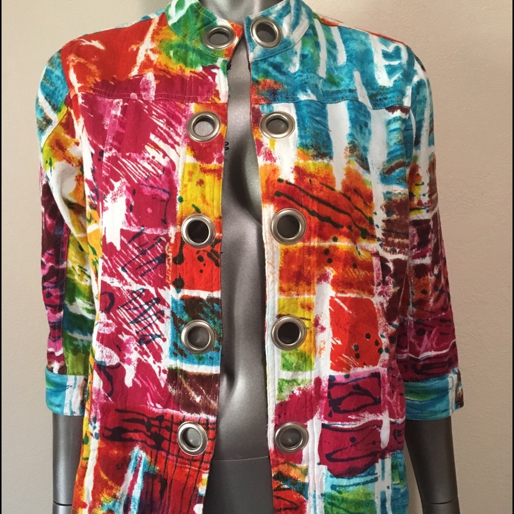 Parsley And Sage Multi Color Jacket Hook And Eye … - image 2